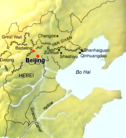 Great Wall in Beijing, Great Wall Map Great Wall in Beijing, Great Wall Map